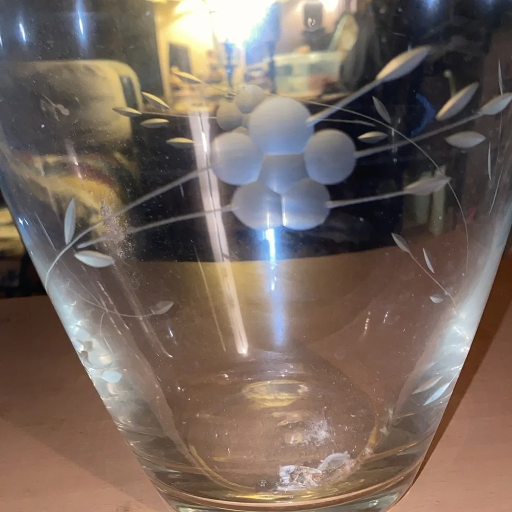 Princess House Heritage Clear Crystal Vase 10” tall
